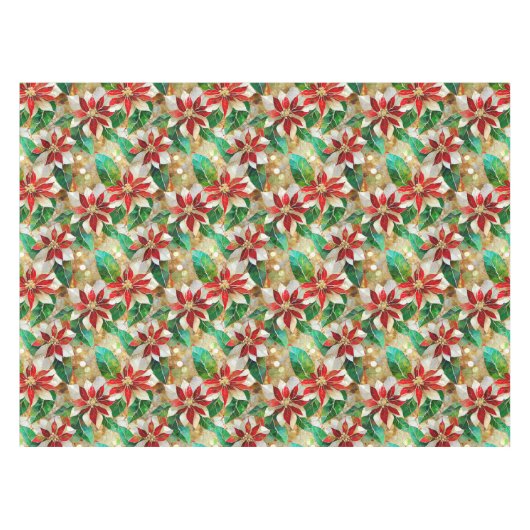 Nappe Poinsétée rouge or (Devant (Horizontal))