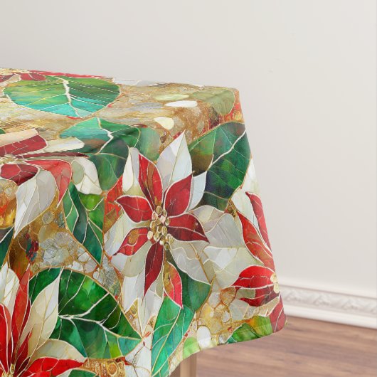 Nappe Poinsétée rouge or (In Situ)