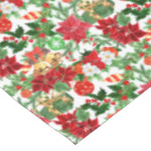 Nappe Poinsettia Floral Gold cloches Noël (Angle)