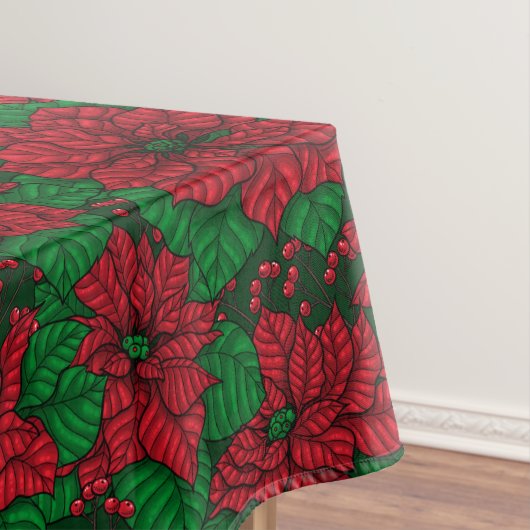 Nappe Poinsettia, motif de Noël (In Situ)