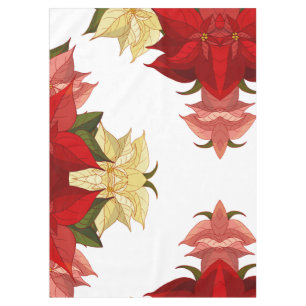Nappe Poinsettia tirée par la main