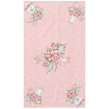 Poinsettias de Noël sur Parties scintillant rose A