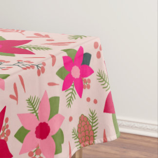 Nappe Poinsettias roses