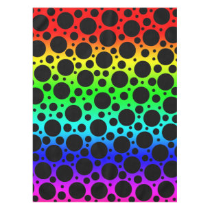 Nappe Point de polka arc-en-ciel