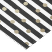 Nappe Point et bande noirs, blancs et dorés (Angle)