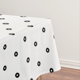 Nappe Point Polka noir/blanc -Couleur Arrière - plan mod