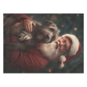 Nappe Pointeur à poils durs Griffon Noël du Père Noël (Devant (Horizontal))