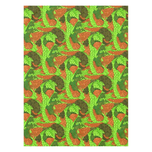 Nappe pointillisme sans couture cercles peints à la main (Devant)