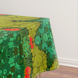 Nappe pointillisme sans couture cercles peints à la main