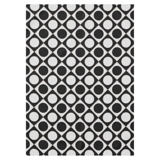 Nappe Points & Carrés / noir blanc + vos idées (Devant)