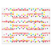 Nappe Points colorés joyeux anniversaire (Devant (Horizontal))