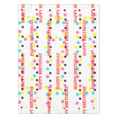 Nappe Points colorés joyeux anniversaire (Devant)
