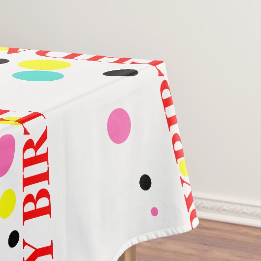 Nappe Points colorés joyeux anniversaire (In Situ)