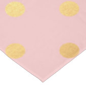 Nappe Points d'or sur fond rose (Angle)