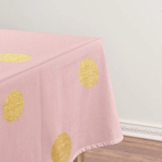 Nappe Points d'or sur fond rose (In Situ)