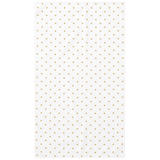 Nappe Points dorés élégants sur fond blanc (Devant)