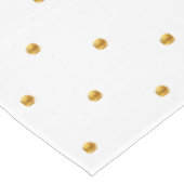 Nappe Points dorés élégants sur fond blanc (Angle)
