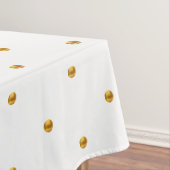 Nappe Points dorés élégants sur fond blanc (In Situ)