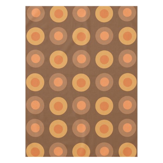 Nappe Points MiSiècle Rétro Brûlés Orange (Devant)