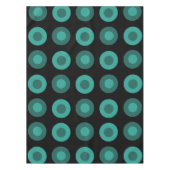 Nappe Points MiSiècle Rétro Turquoise noir (Devant)