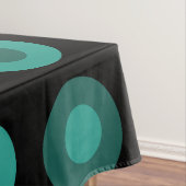 Nappe Points MiSiècle Rétro Turquoise noir (In Situ)