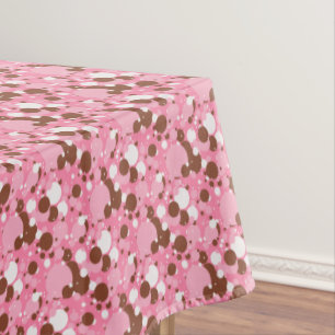 Nappe Points napolitains 2-Rose Drk-52x70 COTON TABLECLO