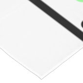 Nappe Points noirs roses et verts sur fond blanc (Angle)