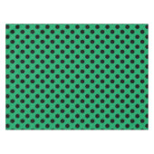Nappe Points noirs sur fond vert frais (Devant (Horizontal))