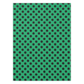 Nappe Points noirs sur fond vert frais (Devant)