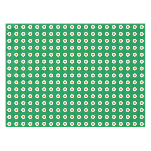 Nappe Points orange/blanc sur vert (Devant (Horizontal))