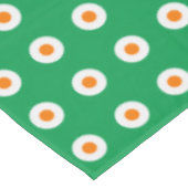 Nappe Points orange/blanc sur vert (Angle)
