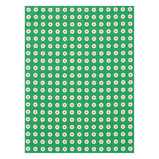Nappe Points orange/blanc sur vert (Devant)