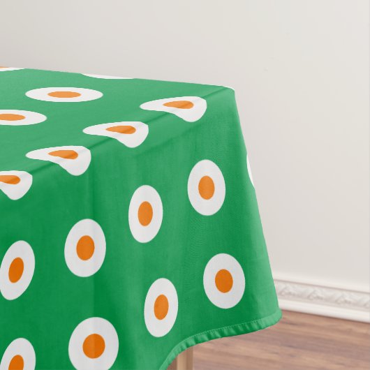 Nappe Points orange/blanc sur vert (In Situ)