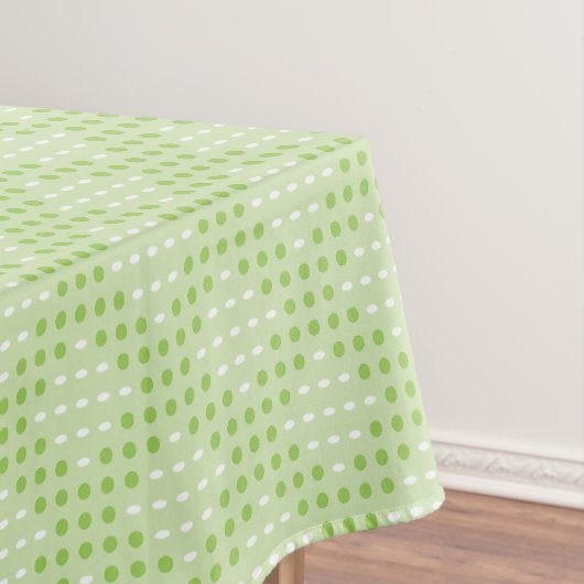 Nappe Points verts plats et Motif ovale (In Situ)
