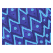 Nappe Points Zig Zag Bleus Motif Funky (Devant (Horizontal))