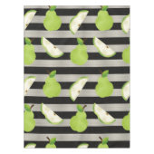 Nappe Poire Moderne Rayures Noires et Blanches (Devant)