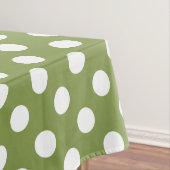 Nappe Pois blanc sur le vert olive (In Situ)
