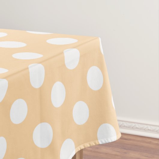 Nappe Pois blancs sur beige (In Situ)