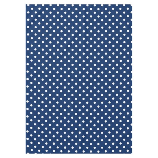 Nappe Pois blancs sur bleu marine (Devant)