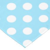 Nappe Pois blancs sur bleu pâle (Angle)