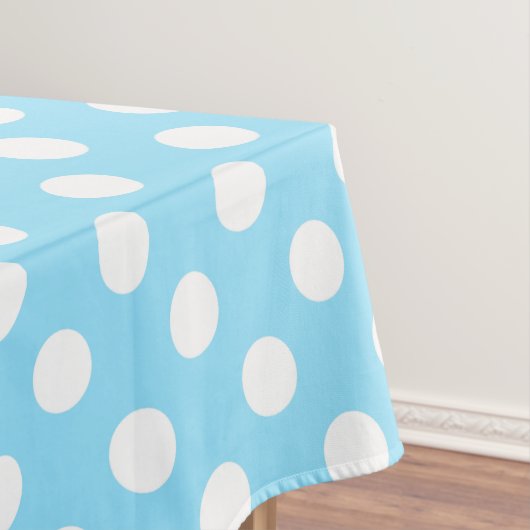 Nappe Pois blancs sur bleu pâle (In Situ)