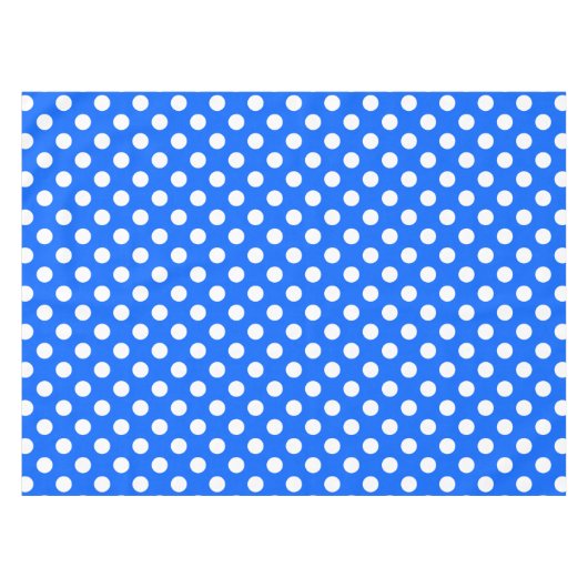 Nappe Pois blancs sur bleu royal (Devant (Horizontal))
