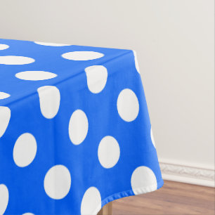 Nappe Pois blancs sur bleu royal