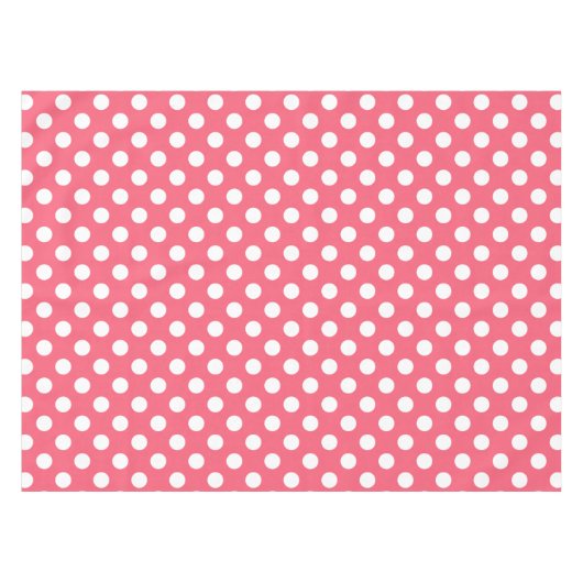 Nappe Pois blancs sur corail (Devant (Horizontal))