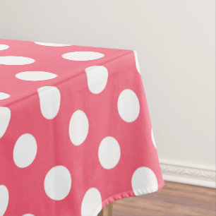 Nappe Pois blancs sur corail