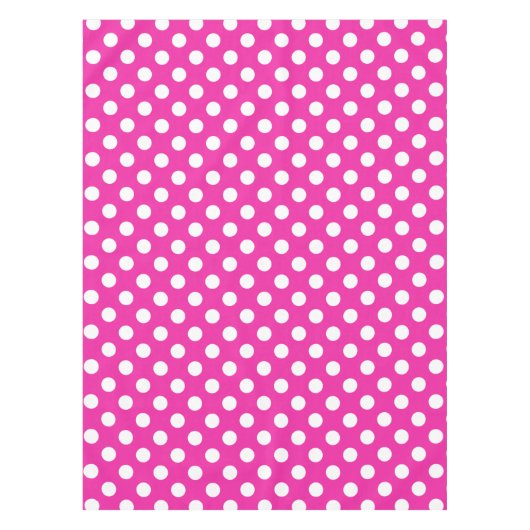 Nappe Pois blancs sur fuchsia (Devant)