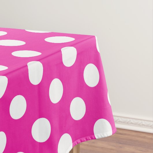 Nappe Pois blancs sur fuchsia (In Situ)