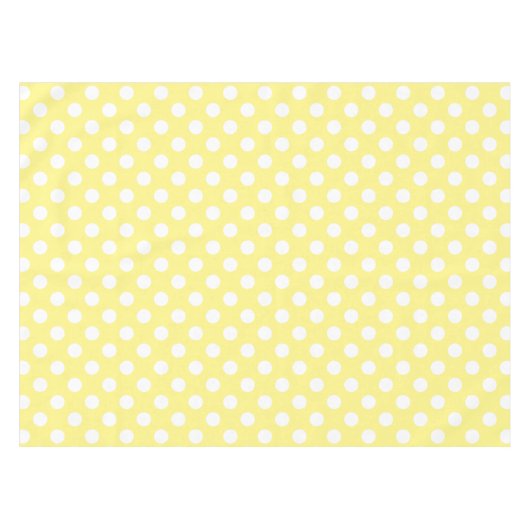 Nappe Pois blancs sur jaune citron (Devant (Horizontal))