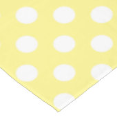 Nappe Pois blancs sur jaune citron (Angle)