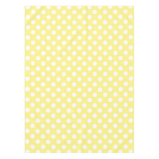 Nappe Pois blancs sur jaune citron (Devant)